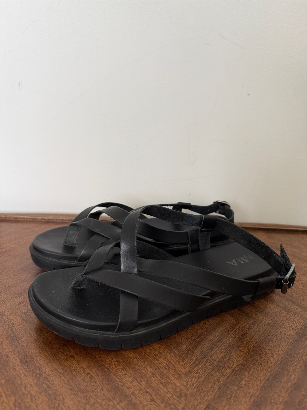 MIA Black Strappy Ankle Strap Sandals - Size 8.5